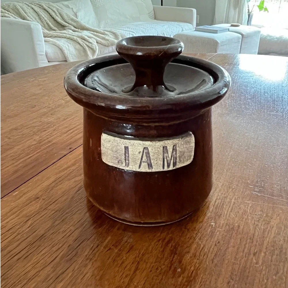Vintage Stoneware Jam‎ Jar